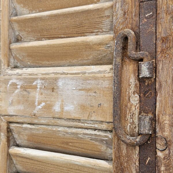 oude vintage louvre deur van naturel hout