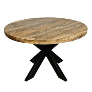 mangohout eettafel rond