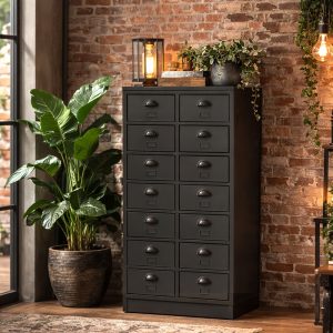 LADEKAST ONE FOUR GRIJS GROEN ZWART WIT