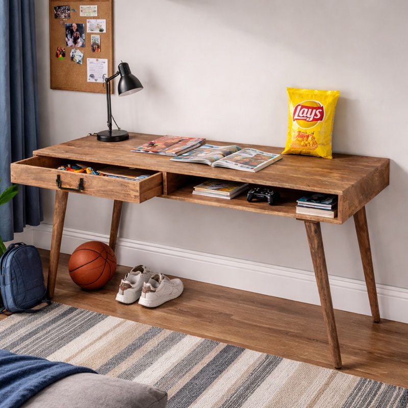 Bureau van massief mangohout.