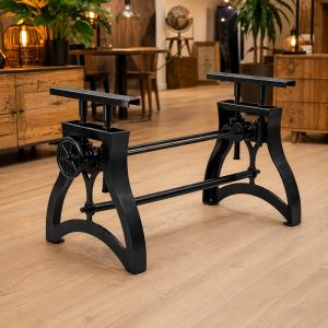 Antiek onderstel 100 cm breed in hoogte verstelbaar.