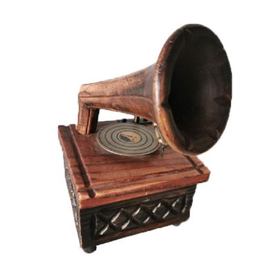 vintage houten platenspeler